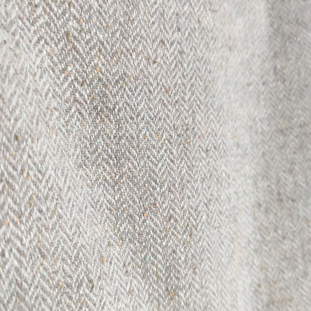 Ann Taylor Silk Wool Herringbone Maxi Pencil Skirt 12 Beige Tan Quiet Luxury - Picture 3 of 9
